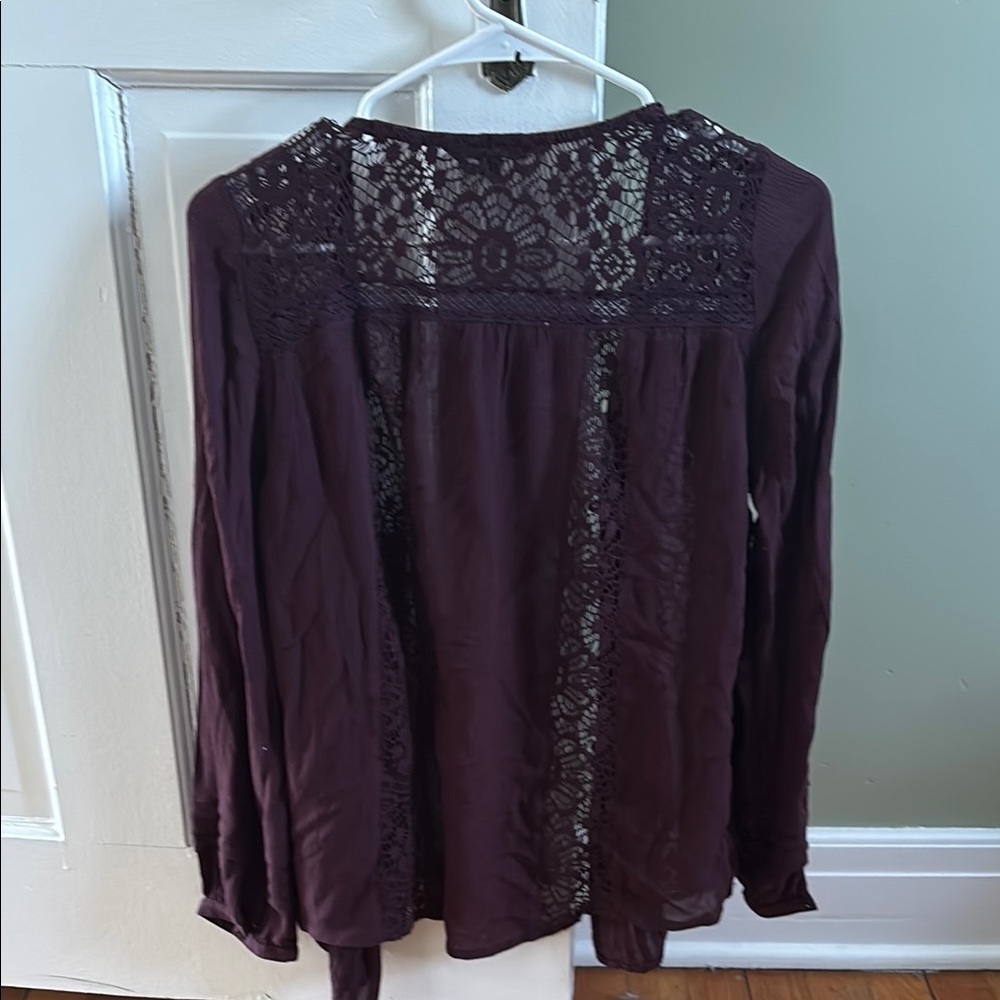 Lace Trim Open Cardigan - Picture 3 of 3